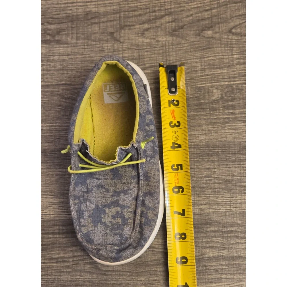 Reef‎ Cushion Coast Casual Slip On Shoes Youth Size 2 Gray Blue